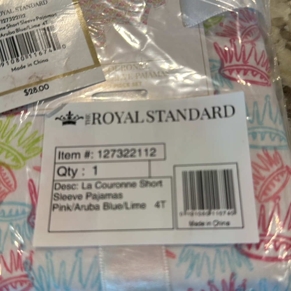NWT The Royal Standard La Couronne Short Sleeve Pajamas Size 4T - Picture 4 of 5